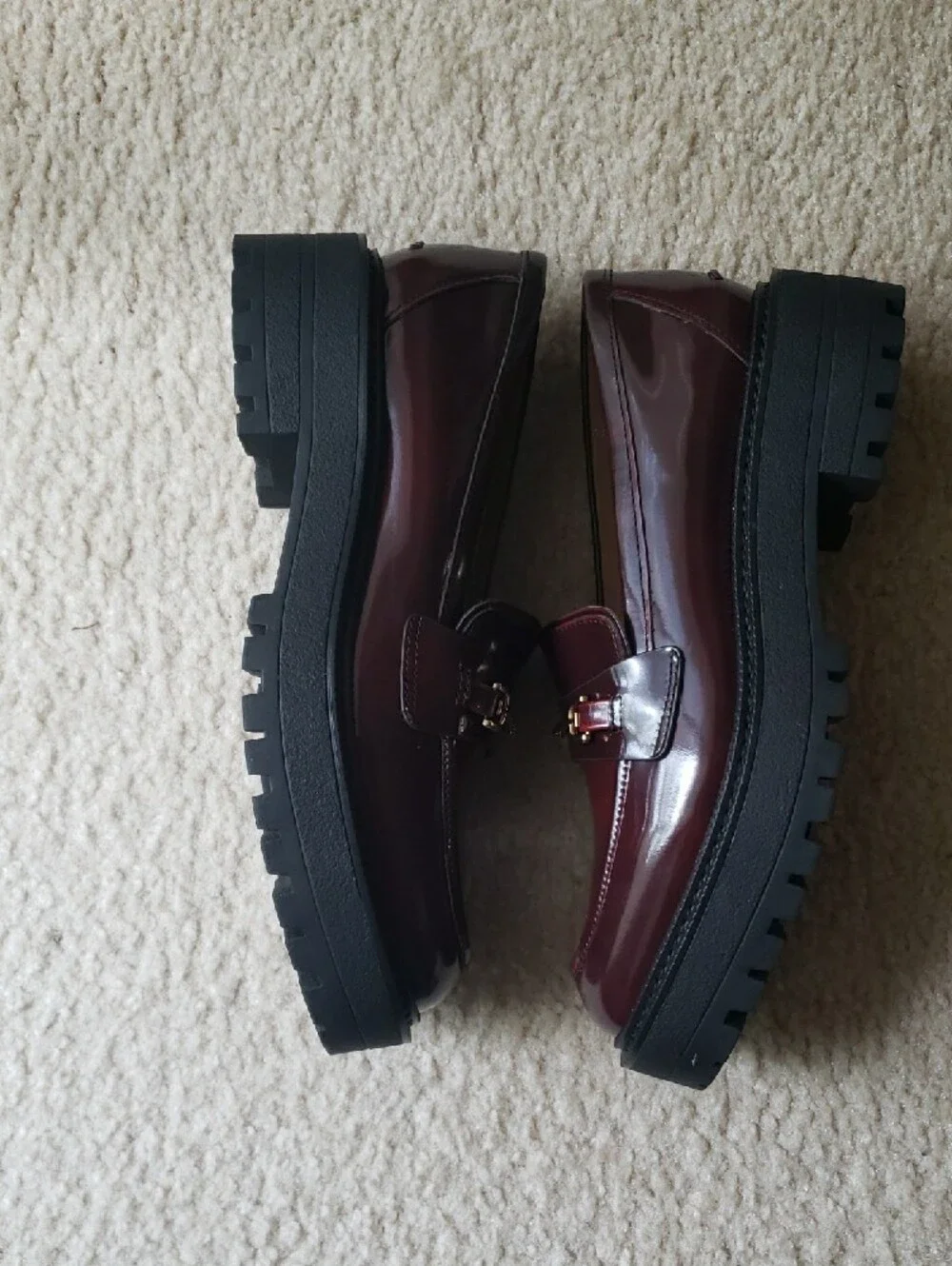 Sam Edelman Lea Loafer Size 7.5 Dark Merlot. New W/O Box
